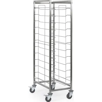 Servírovací stolek Nerezový přepravní vozík na tácy, 12 pater, 1720 x 429 x 650 mm