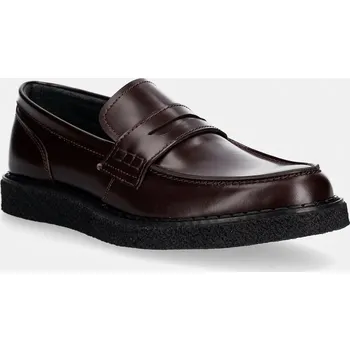 Dámské mokasíny Kožené mokasíny Fred Perry, 43, burgundské, 93X