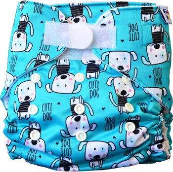 Plenkové kalhoty GaGa's Látková plena All in One Pejsek na suchý zip