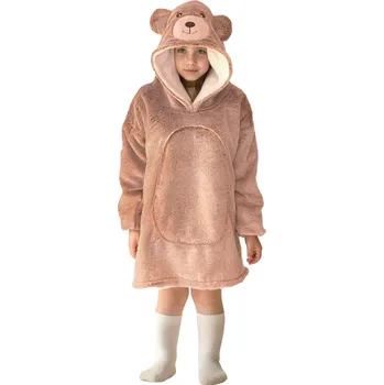 Pikniková deka Cozy Noxxiez Medvěd - hřejivá televizní mikinová deka 3 - 6 let