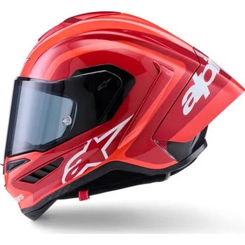 Helma na motorku Přilba SUPERTECH R10 ARIUS, ALPINESTARS (červená fluo/červená/karbon/bílá) 2026 XS (obvod 53 - 54 cm)