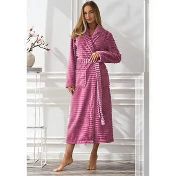 Dámský župan Měkký teplý dámský župan Rita 2415 Meruňková barva, velikost M