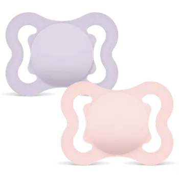 dudlíky Mam Šidítko Ortodonické Supreme 0 m+ Fialová+Růžová