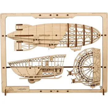 Dětské zboží UGEARS 3D puzzle Zeppelin 2,5D 49 dílků