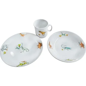 Genex talíř + miska + hrnek dětský DINOSAUŘI