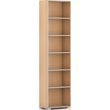 Knihovna Knihovna SILVER LINE, 1 sloupec, 2230 x 600 x 400 mm, buk