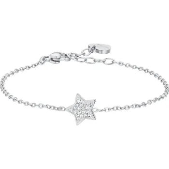 Náramek LUCA BARRA Ocelový náramek s hvězdou a krystaly