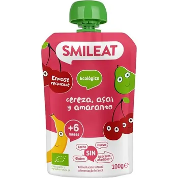SMILEAT Bio kapsička banán, hruška, třešeň, acai a amarant 100 g