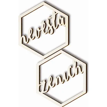 Svatební dekorace Dřevěné jmenovky