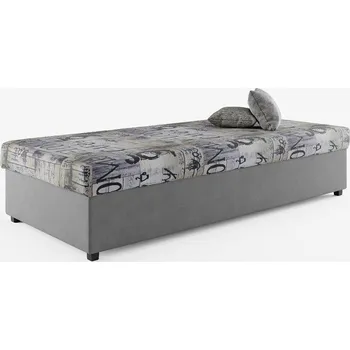 Postel Nejlevnější nábytek NEJBY ZALA, šedá se vzorem