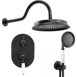 REA SERRA podomítková sprchová sada + box, černá (REA-B1143)