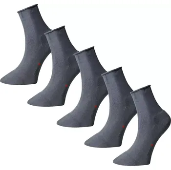 Dámské ponožky 5 pack zdravotních ponožek Matex Diabetes s aloe vera 333 grafit