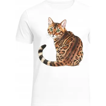 Dívčí tričko Dětské tričko ke Dni koček do školy a školky - Vzor Kočka, velikost 128-134