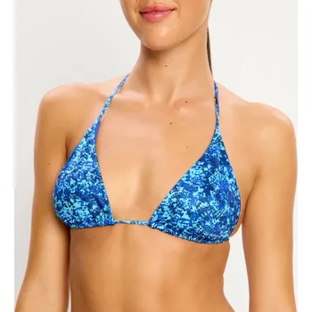 Dámské plavky Plavky Modibodi Triangle Bikini Top Python Blue horní díl (PMTBTPBPB) XXL