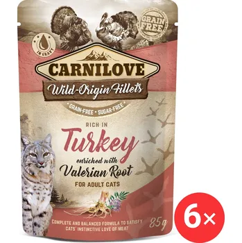 Carnilove Cat Pouch Rich in Turkey Enriched with Valerian 6 × 85 g