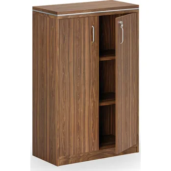 Kancelářská sestava Kancelářská skříň ARRISTO LUX, 800 x 400 x 1236 mm, ořech