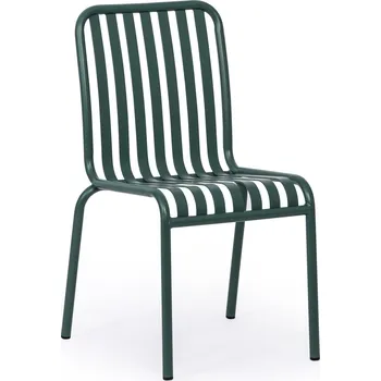 Jídelní židle Kovová bistro židle RIVA, pro venkovní použití, zelená