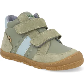 Barefoot dětské kotníkové boty Koel - Kabriel Tex Cotton W Olive zelené Velikost: 25