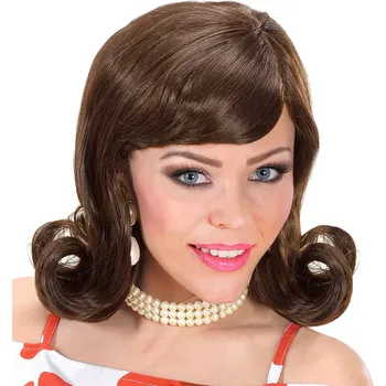 Karnevalová paruka Widmann Paruka dámská hnědá 60. léta