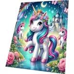 Disney Dětský kusový koberec 120x160 cm - Jednorožec a křišťálový zámek