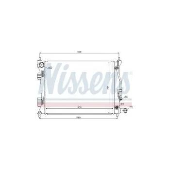 Motor automobilu Chladič motoru NISSENS 67553