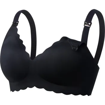Těhotenské spodní prádlo Momcozy YN46 Seamless Support Floral Bra Black L