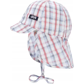 Čepice Chlapecká čepice se šňůrkami, kšiltem a ochranou krku bílá Döll, vel. 43