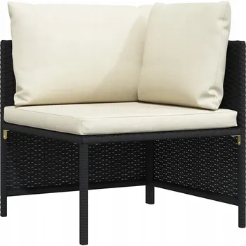 Zahradní pohovka Zahradní nábytek z umělého ratanu VidaXL, černý, 1 díl