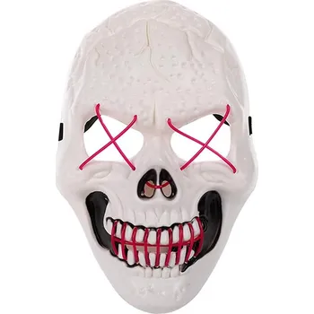 Verk Děsivá svítící maska lebka bílofialová
