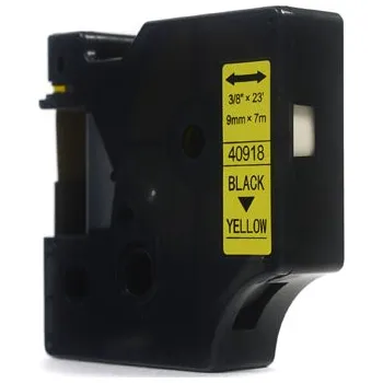 Pásek do tiskárny Náhradní páska JetWorld Dymo D1 černá na žluté 9 mm x 7 m LM100 , LM120, LM150, LM160, LM200, LM210, LM210D, LM220, LM260, LM260P, LM260D, LM280, LM300, LM350, LM360D, LM420P, LM500TS (40918) (S0720730)