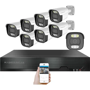 Kompletní kamerový systém PoE IP 8 kamerový set XM-814B 4MPx, CZ menu