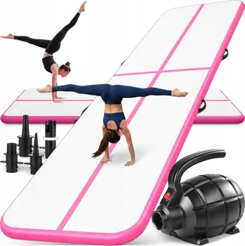 podložka na cvičení Nafukovací Gymnastická Podložka AIRTRACK 500x100x10 cm Růžová Fitness Akrobacie