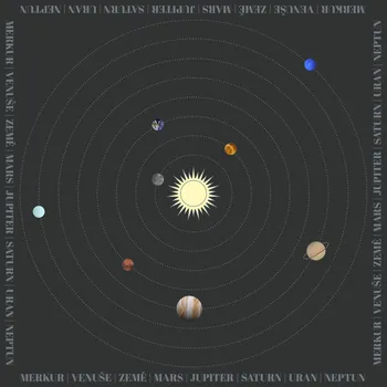 hrací stolek Stolek sluneční soustava Barva: Černá