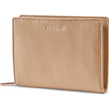 Peněženka Dámská kožená peněženka střední velikosti na zip s RFID ochranou PUCCINI hnědá ZN9186-2A