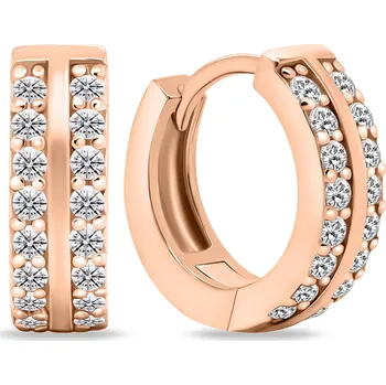 Oblečení a móda Brilio Silver Bronzové kruhy se zirkony EA662R (Ag925/1000, 3,1 g)