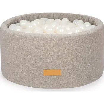 Dětský bazének Flumi Bazének s míčky 200 ks bouclé šedý, perlové míčky