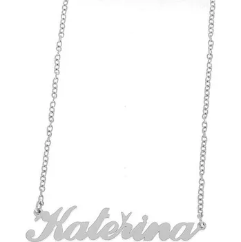 Náramek Ewena Řetízek z oceli se jménem Kateřina stříbrný