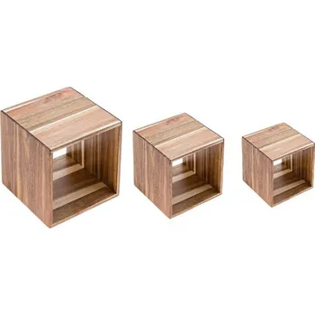 Jednorázové nádobí Sada dřevěných stojanů CUBO Leone 13/13/13cm 18/18/18cm 23/23/23cm 1ks