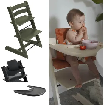 Jídelní židlička STOKKE Tripp Trapp Židlička a Baby Set Marble/Black + pultík Black