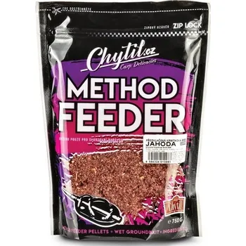 Návnadová surovina CHYTIL - Předvlhčená krmítková směs Method 750 g Jahoda