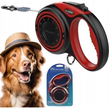 Vodítko pro psa VODÍTKO PRO PSA automatická Svinovací páska blokovací 5 m do 36 kg DOGNESS L