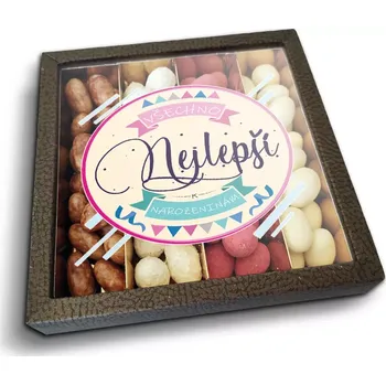 Čokoláda Sablio Mandle v čokoládě Všechno nejlepší k narozeninám - 4x 80g