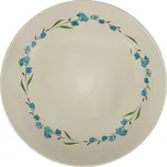 Clay Keramický hluboký talíř Cream Pomněnka o 22 cm, smetanový / modrý