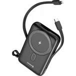 Swissten Power Bank 10000 mAh PD 20W s integrovanými kabely USB-C a Lightning (kompatibilní s MagSaf