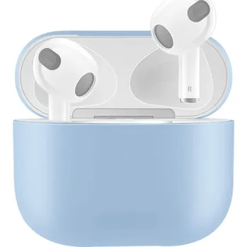 Pouzdro na mobilní telefon Ochranný silikonový obal pro AirPods 3 - světle modrý