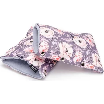 Přeprava dětí T-TOMI Rukavice na kočárek Grey flowers