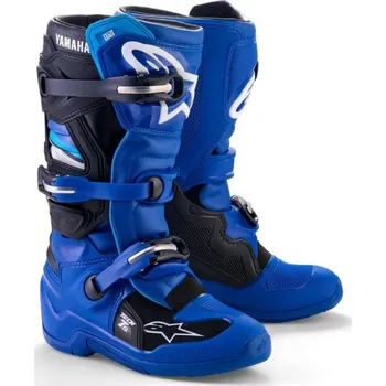 Moto obuv Boty TECH 7 S YAMAHA kolekce, ALPINESTARS, dětské (modrá/bílá/černá) 2026 38