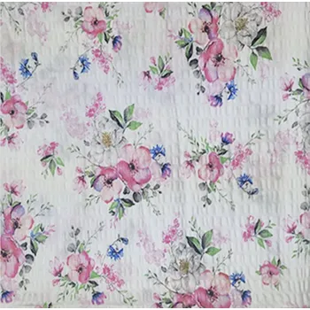 Povlečení 4sleep Dekorační krepový povlak na polštář 40 × 40 - Květy jabloní na bílém