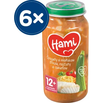 Hami Špagety s mořskou štikou, rajčaty a cuketou 6× 250 g