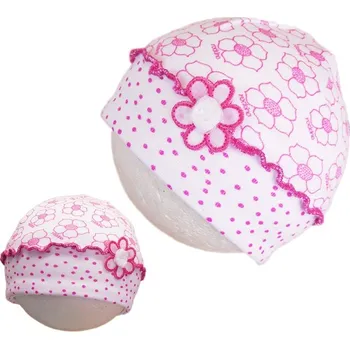 Kojenecká čepice ROCKINO Dívčí jarní čepice, květinka Varianta: 42cm